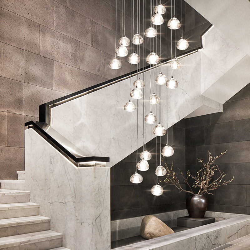 Modern Crystal Chandelier Loft Pendant Light