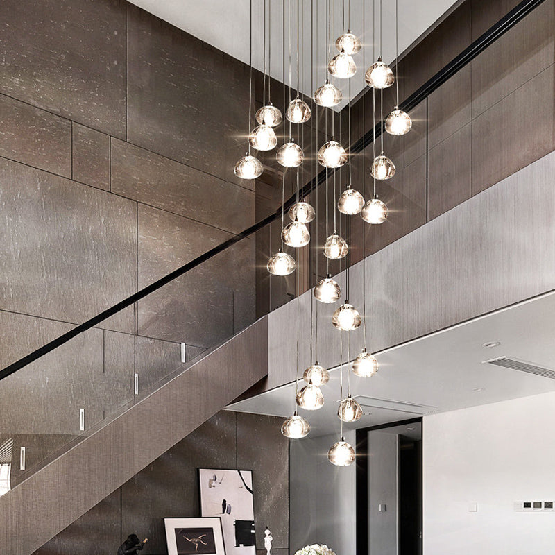 Modern Crystal Chandelier Loft Pendant Light