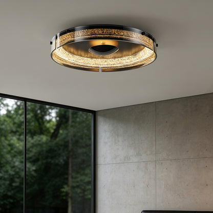 Modern Double Layer Circular Glass LED Ceiling Flush