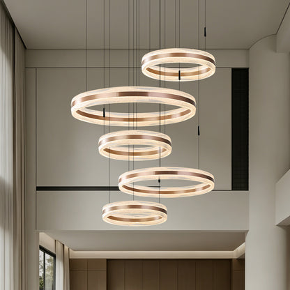 Modern Villa Duplex Loft Living Room Chandelier