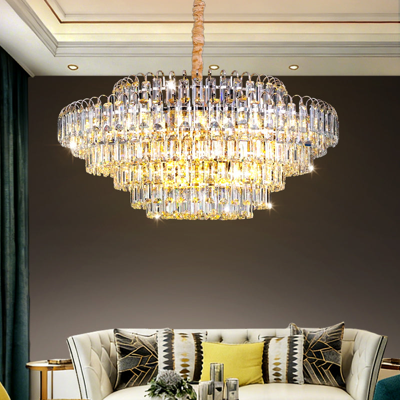 Modern Luxury Iron Crystal Chandelier