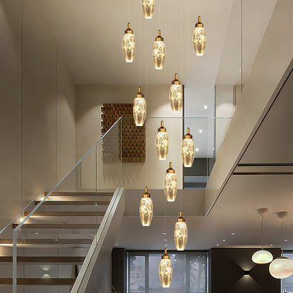 Crystal Staircase Pendant Lamp