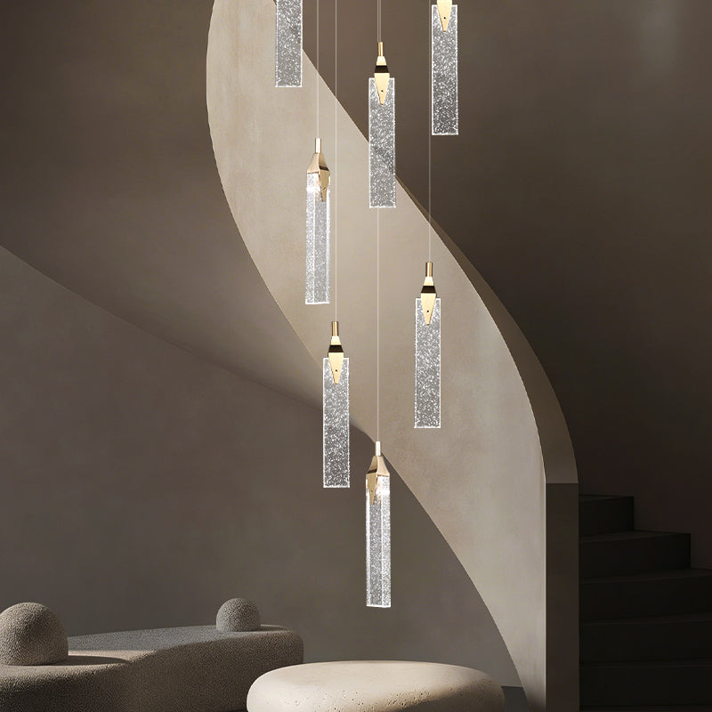 Modern Luxury Crystal Staircase Ceiling Chandelier