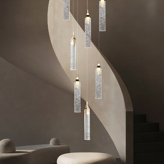 Modern Luxury Crystal Staircase Ceiling Chandelier