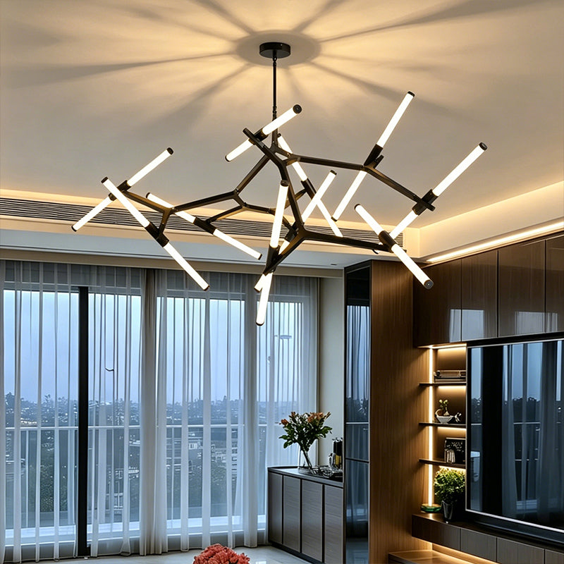 Nordic LED Tree Branch Pendant Lamp Dining Room LED Chandelier Over the Table Living Room Luxury Glass Pendant Light