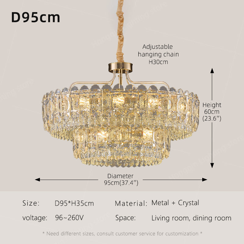 Luxury Villa Living Room Crystal Chandelier