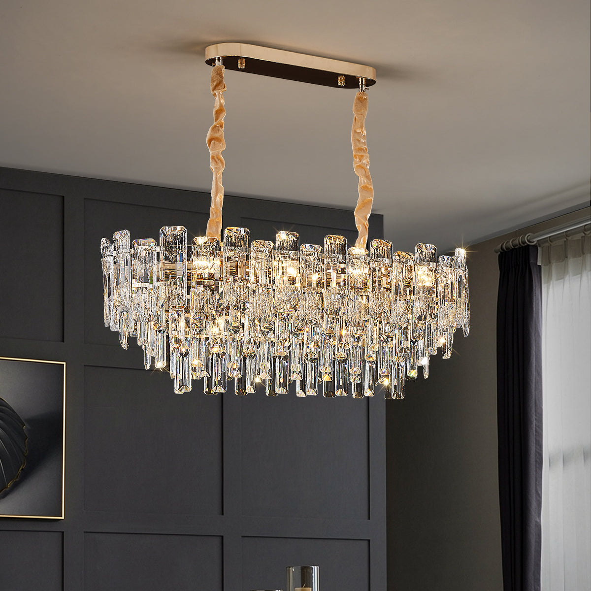 Luxury Round Crystal Living Room Chandelier