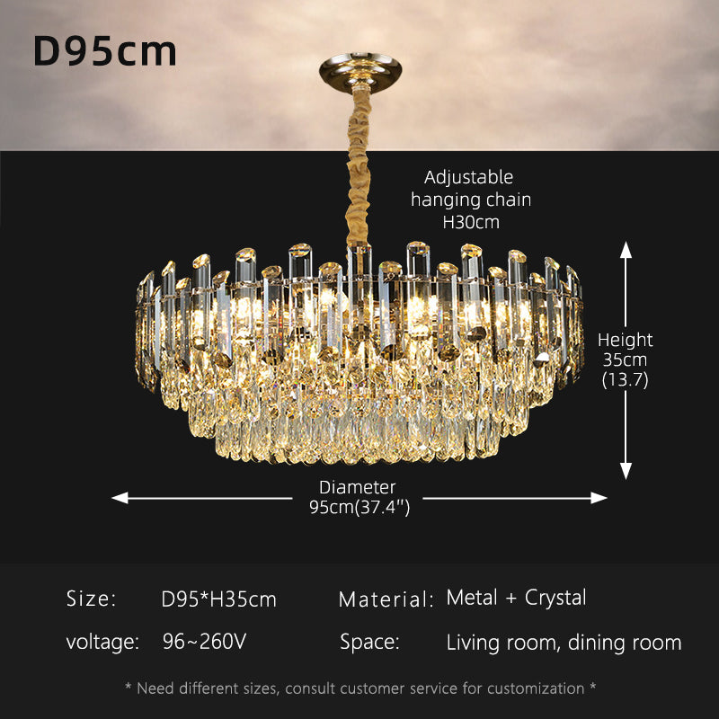 Luxury Crystal LED Living Room Nordic Design Chandelier
