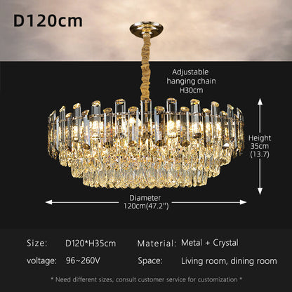 Luxury Crystal LED Living Room Nordic Design Chandelier
