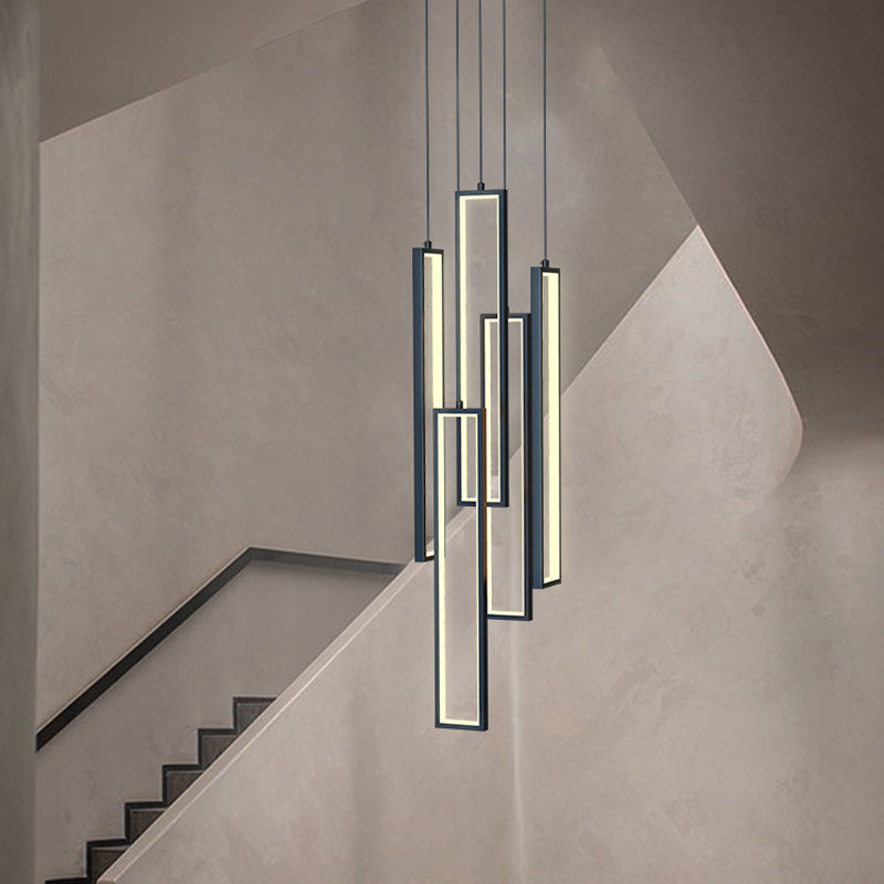 Luxury LED Staircase Attic Villa Stair Chandelier