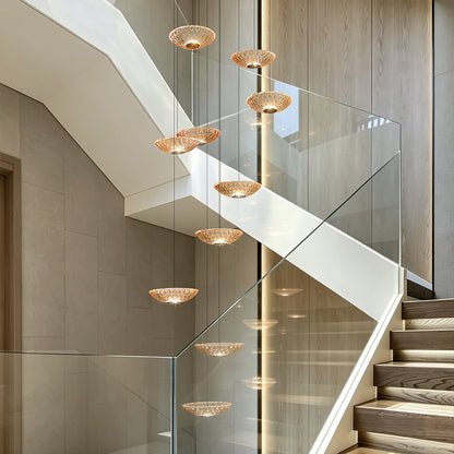 Modern LED Stair Designer Glass Pendant Light