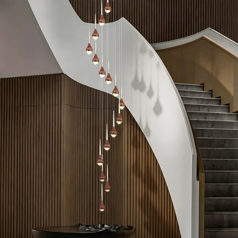 Stairs Chandelier Minimalist Modern Lighting Living Room Pendant Light Lustre High Ceiling Long Staircase Chandelier