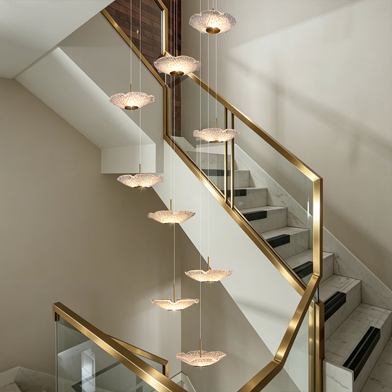 Modern luxury High Ceiling Stair Chandelier