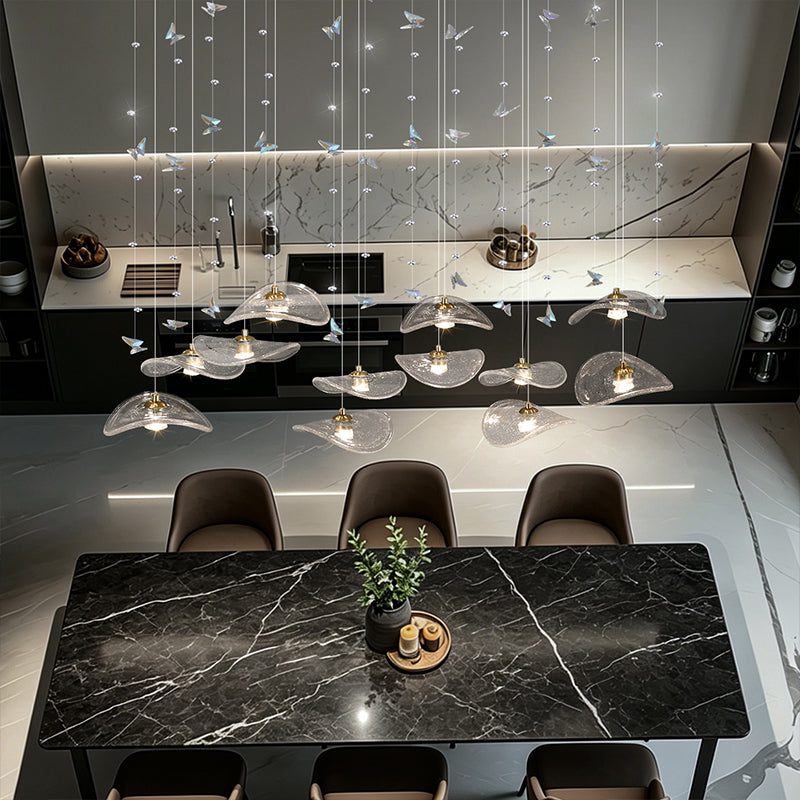 Restaurant Pendant Light Modern Luxury Dining Table bar Counter Kitchen Lotus Leaf Design Artistic Pendant Light Above