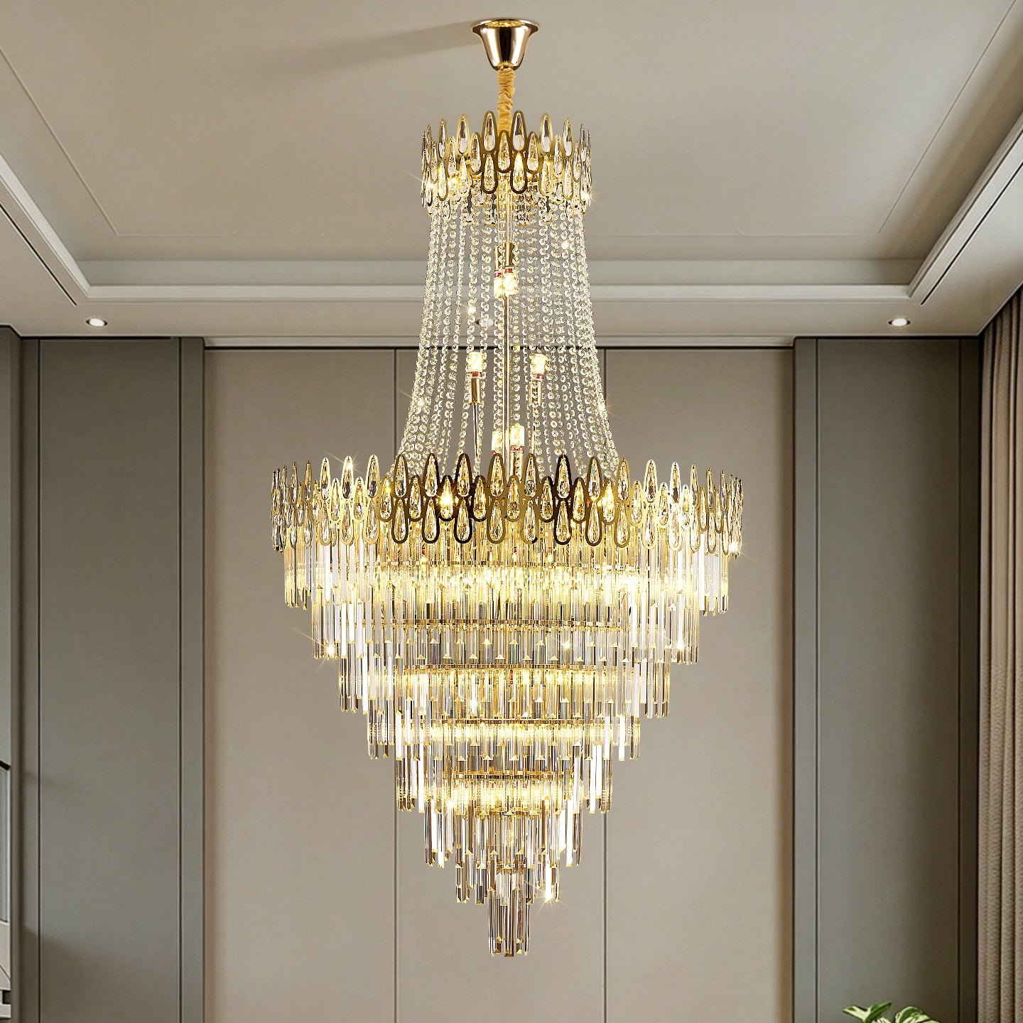 Luxury Villa Hall Duplex Loft Staircase Pendant Light