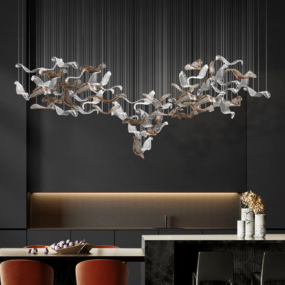 Light luxury art glass branch chandelier | Non standard customized engineering chandelier for hotel lobby/villa empty living room