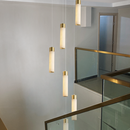 Nordic Marble Duplex Loft Long Hanging Lamp
