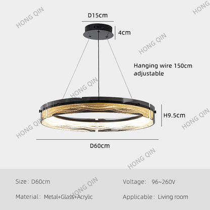 Luxury Simple Circular Glass Chandelier