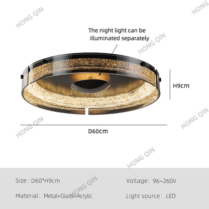 Modern Double Layer Circular Glass LED Ceiling Flush