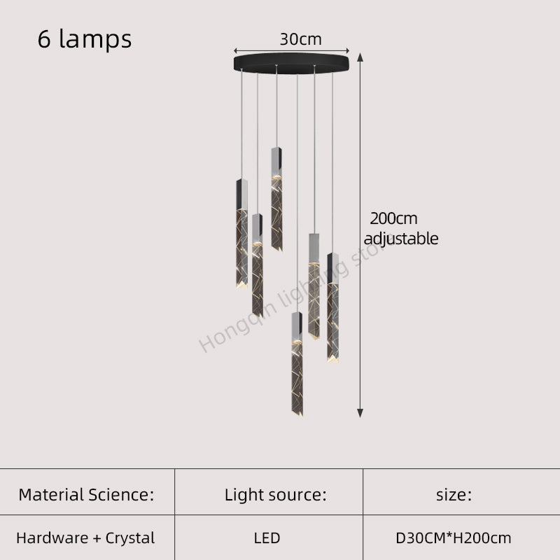 Modern Luxury Staircase LED Chandelier