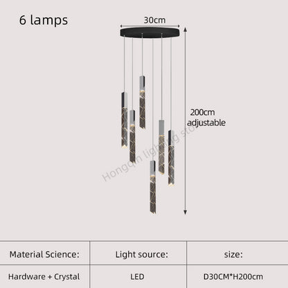 Modern Luxury Staircase LED Chandelier