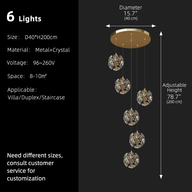 Staircase Chandelier Lustre Hanging Light