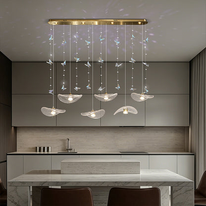 Restaurant Pendant Light Modern Luxury Dining Table bar Counter Kitchen Lotus Leaf Design Artistic Pendant Light Above