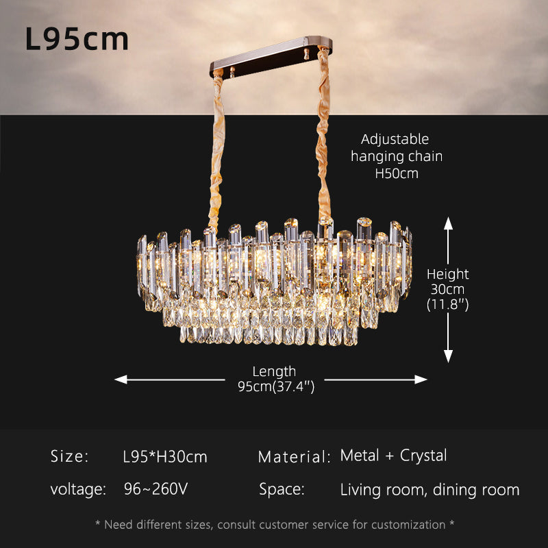 Luxury Crystal LED Living Room Nordic Design Chandelier