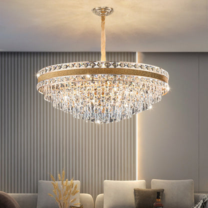 Modern Luxury Gold Iron Crystal Chandelier