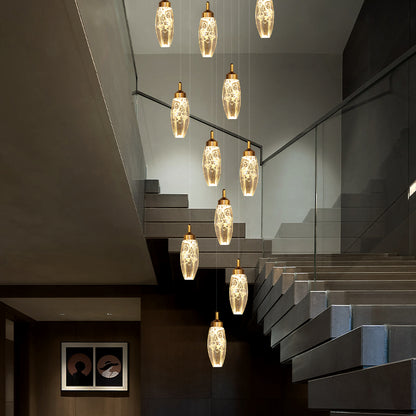 Crystal Staircase Pendant Lamp