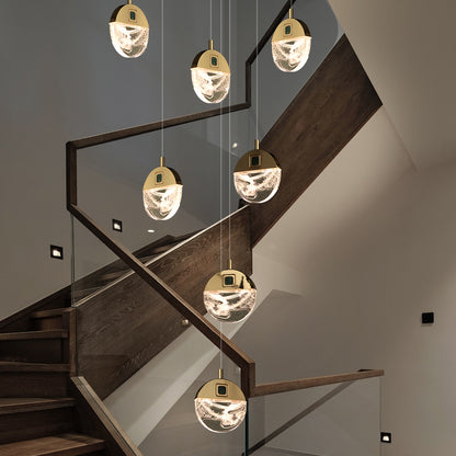 Luxury Stair Crystal LED Ceiling Chandelier