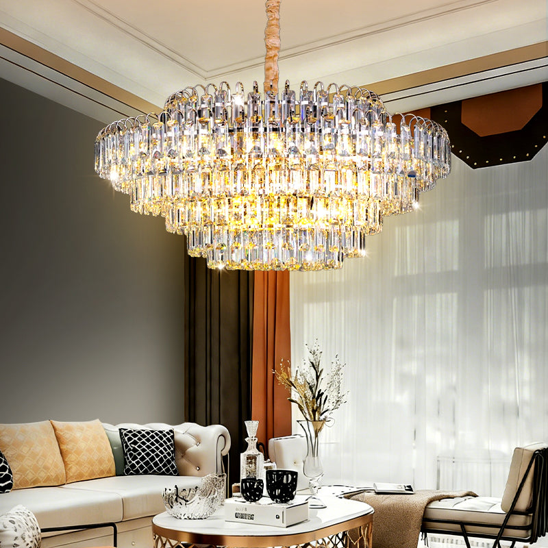 Modern Luxury Iron Crystal Chandelier