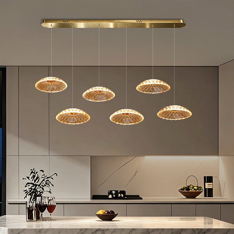 Luxury Ripple Water Glass Chandelier Living Room Kitchen High Ceiling Hanging Lights Art Dining Room Island Bar Pendant Lamp