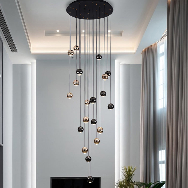 Luxury LED Staircase nordic minimalist Chandelier