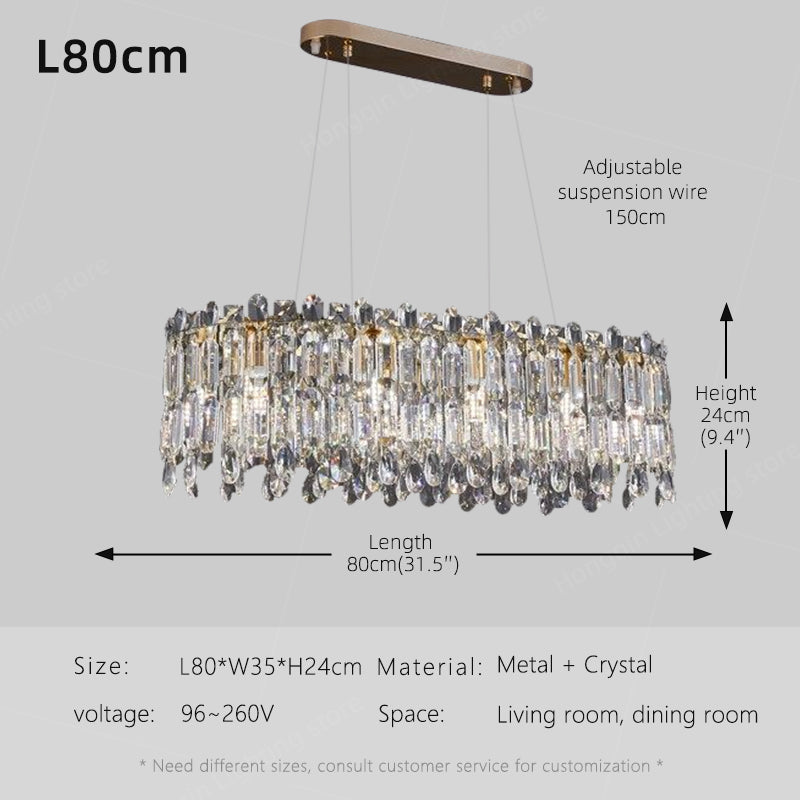 Luxury Villa Living Room Crystal High-end Hanging Chandelier