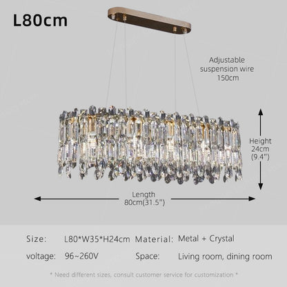 Luxury Villa Living Room Crystal High-end Hanging Chandelier