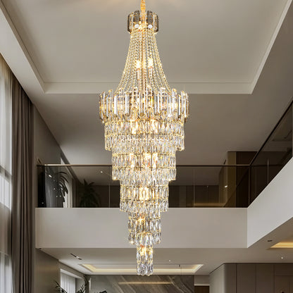Luxury Stair Crystal Duplex Hall Chandelier