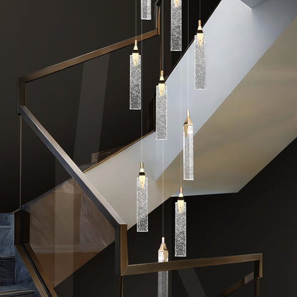 Modern Luxury Crystal Staircase Ceiling Chandelier