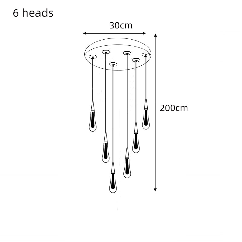 Modern Crystal Chandelier Staircase Chandelier