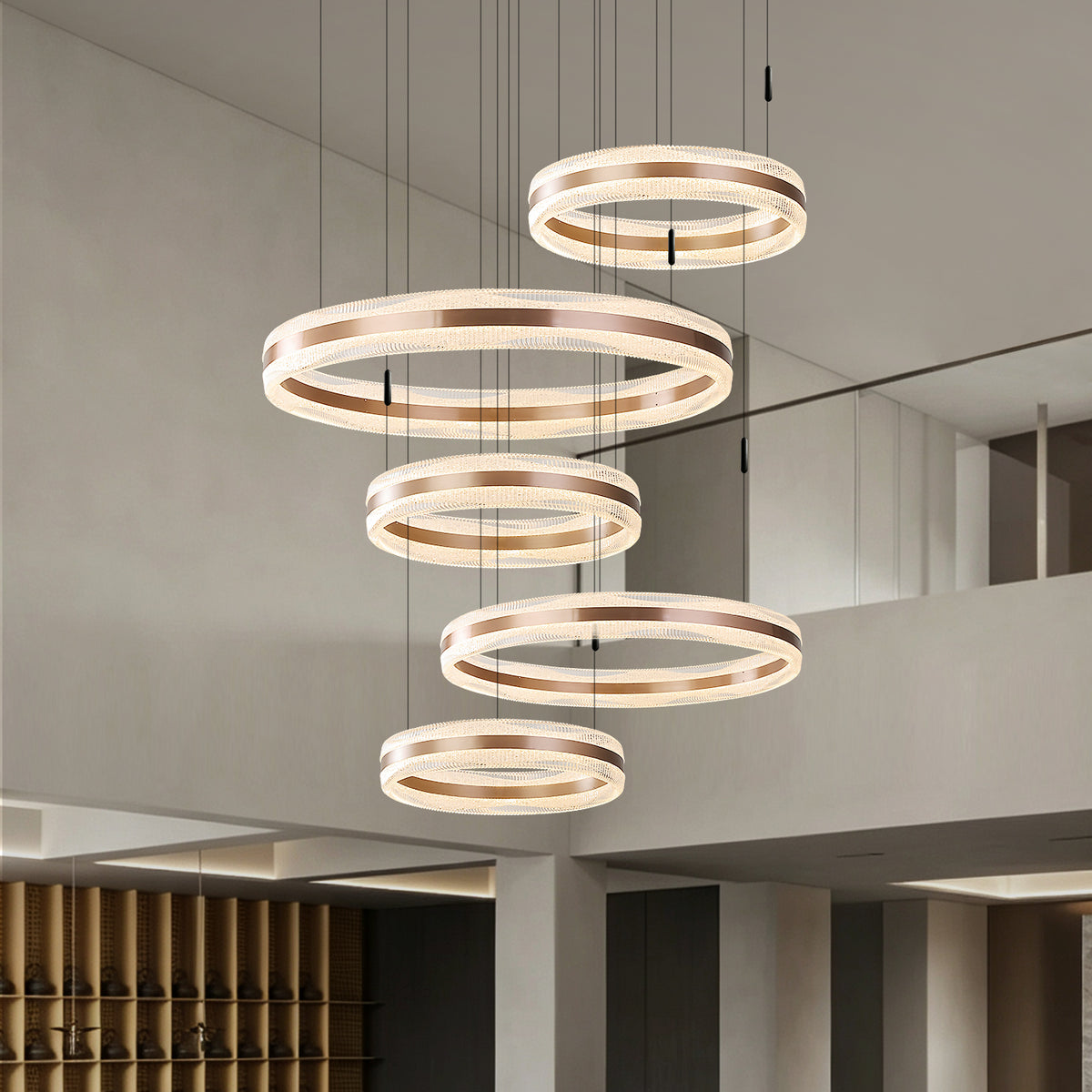 Modern Villa Duplex Loft Living Room Chandelier