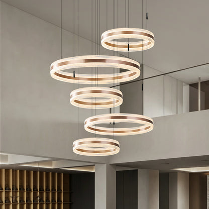 Modern Villa Duplex Loft Living Room Chandelier