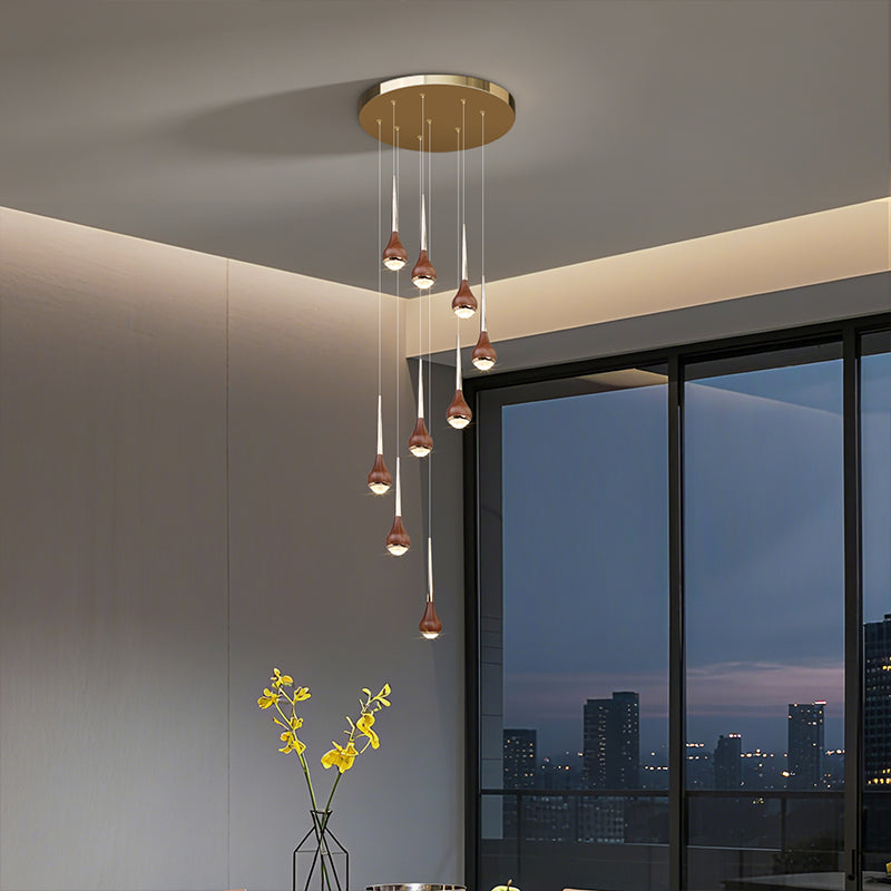 Stairs Chandelier Minimalist Modern Lighting Living Room Pendant Light Lustre High Ceiling Long Staircase Chandelier
