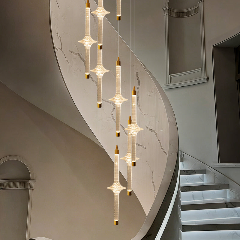 Modern High Long Staircase Chandelier