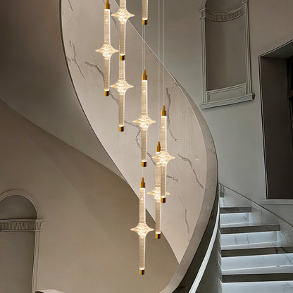Modern High Long Staircase Chandelier