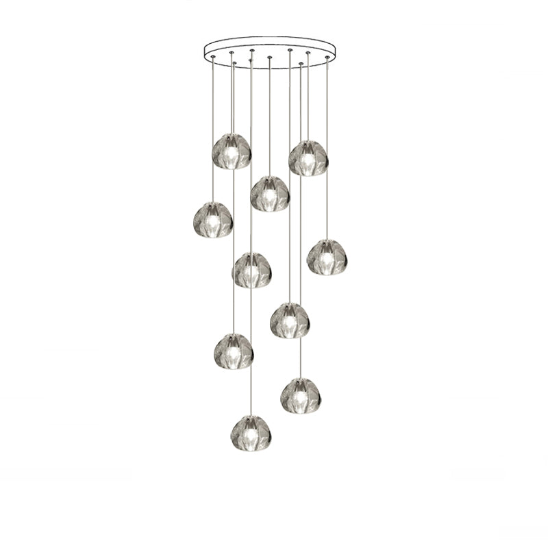 Modern Crystal Chandelier Loft Pendant Light