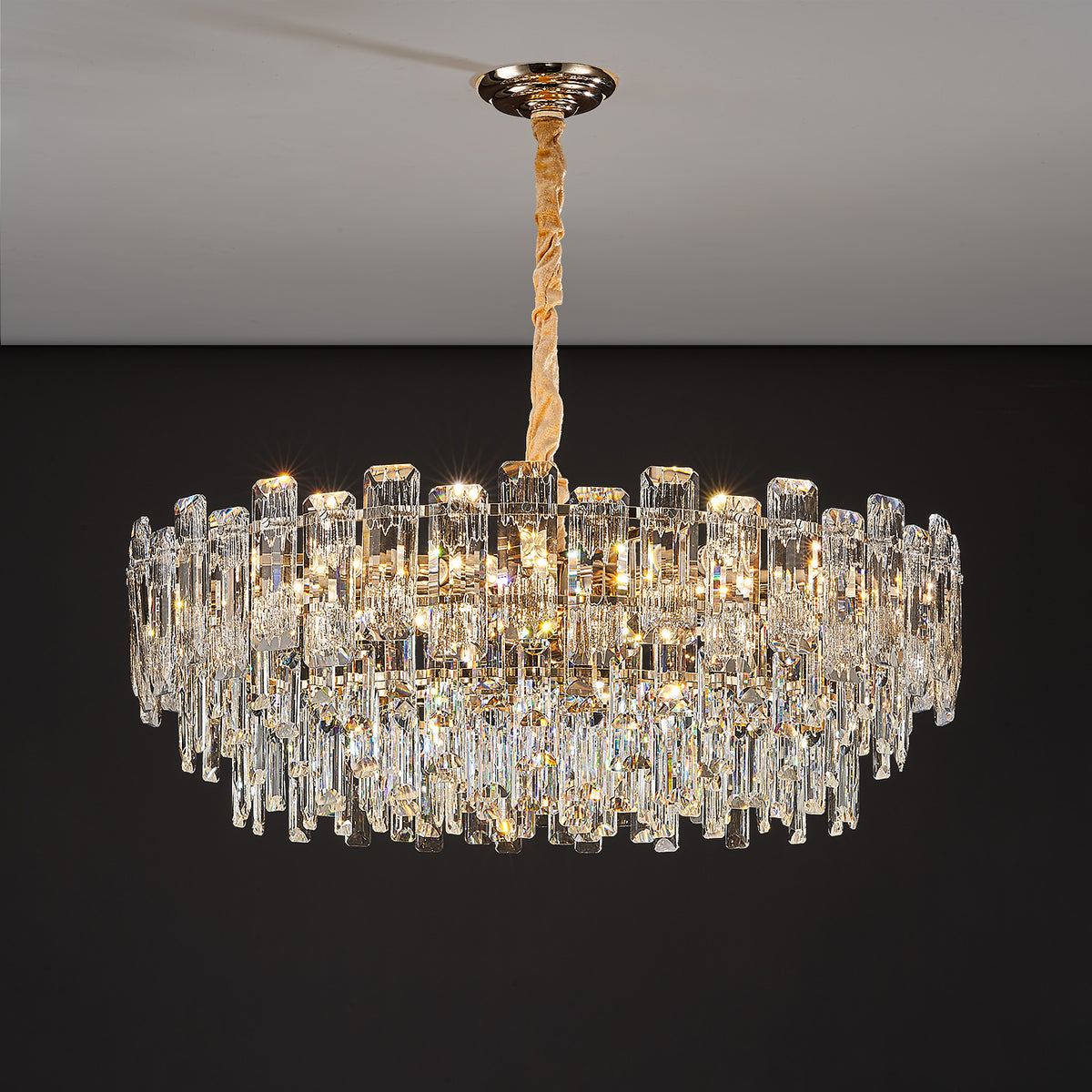 Luxury Round Crystal Living Room Chandelier