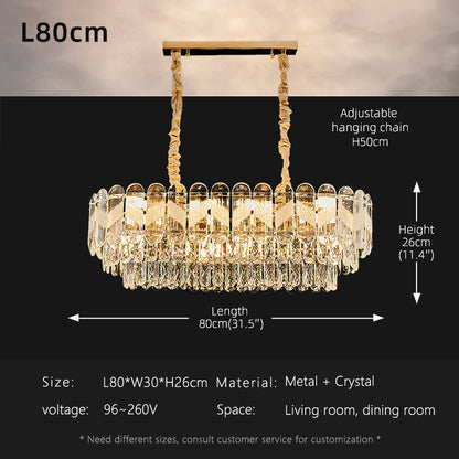 Luxury Living Room LED Crystal Ceiling Chandelier
