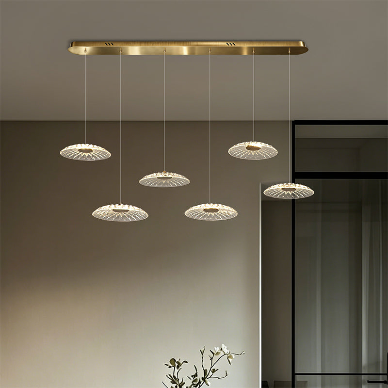 Luxury Chandelier Ripple Water Glass Pendant Lamp Living Room Dining Room Dining Table Kitchen Island Bar Art Hanging Lights