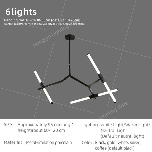 Nordic LED Tree Branch Pendant Lamp Dining Room LED Chandelier Over the Table Living Room Luxury Glass Pendant Light