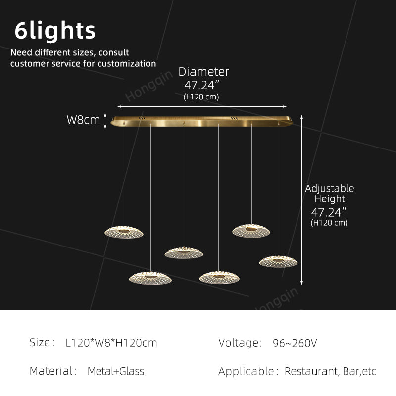 Luxury Chandelier Ripple Water Glass Pendant Lamp Living Room Dining Room Dining Table Kitchen Island Bar Art Hanging Lights